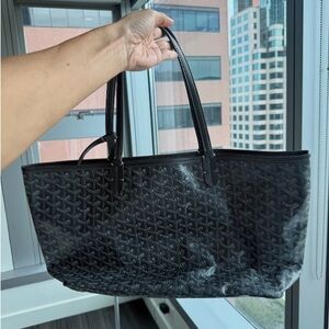 Goyard Saint Louis PM Tote Bag Canvas Black